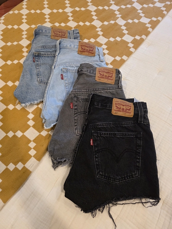 Levi's Pants - Bundle - 4 Pair Levi's 501 Denim Shorts - Black, Gray, Blue